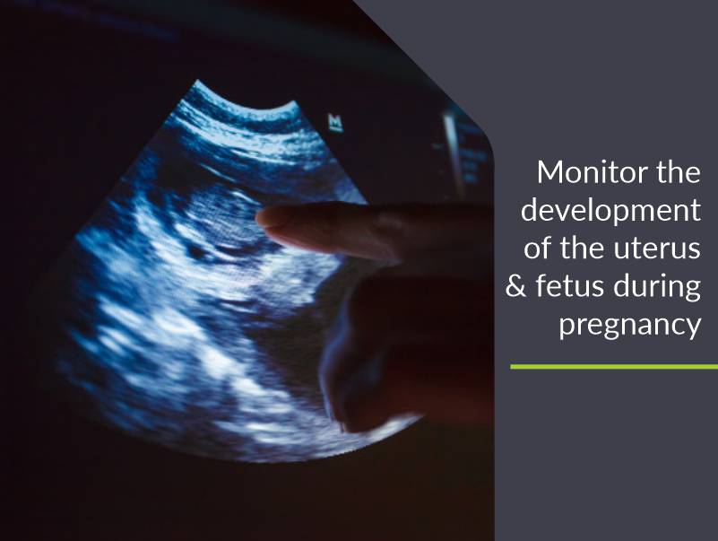 Monitor the development of thr uterus & fetus during pregnancy